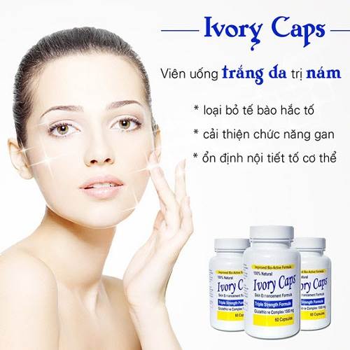 Viên uống trắng da Ivory Caps 60 viên