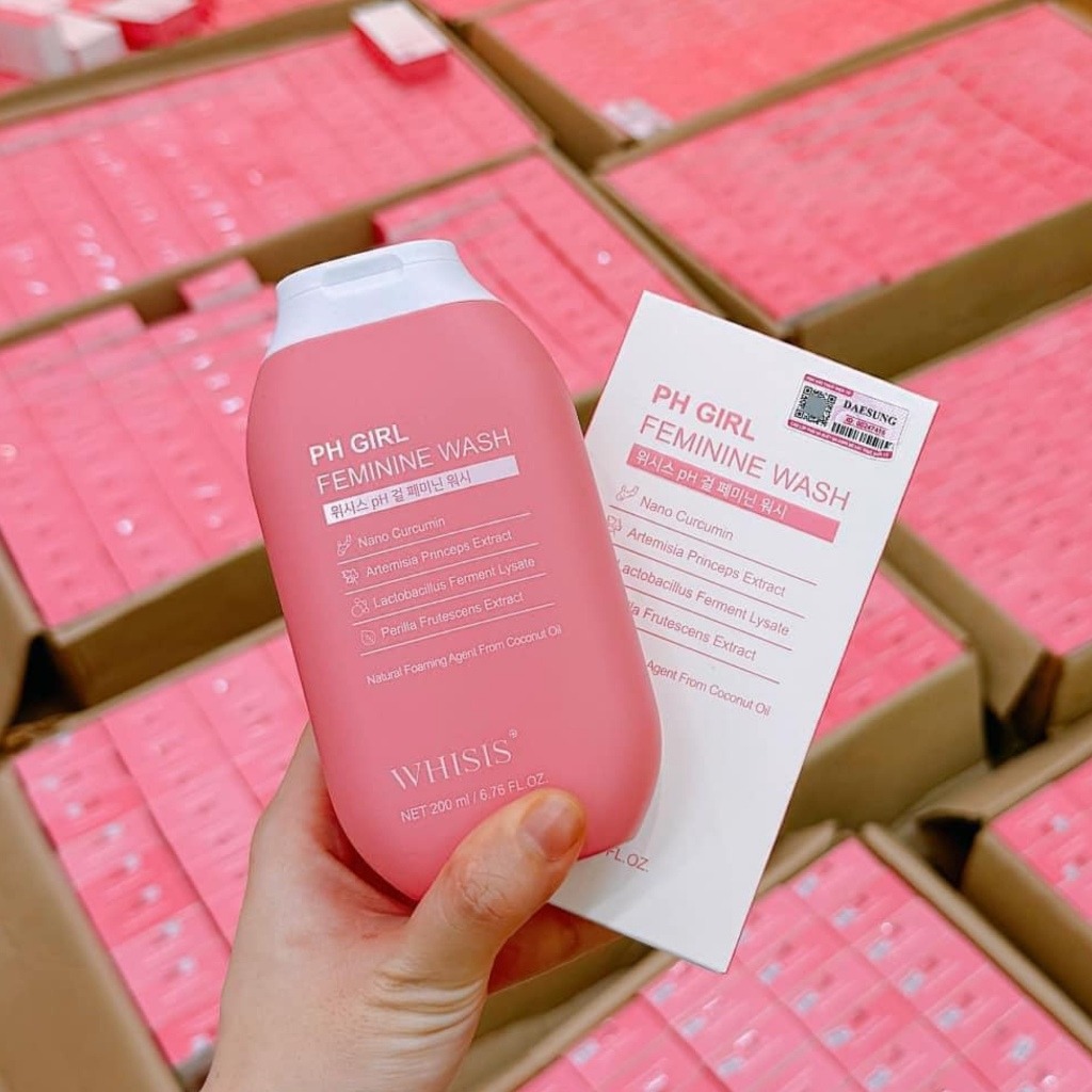 WHISIS. dung dịch vệ sinh Whisis x2 Nghệ Nano Whisis pH Girl Feminine Wash 200ml