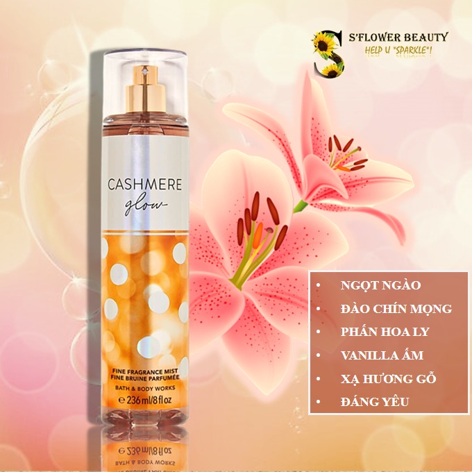 Xịt thơm BBW 236ml - Cashmere Glow