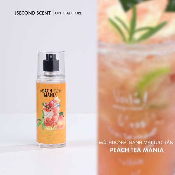Xịt thơm toàn thân SECOND SCENT Premium Fragrance Mist Bodymist Peach Tea 100ml