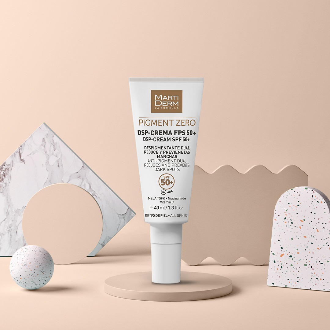 Kem dưỡng ban ngày chống nắng làm sáng da, mờ sắc tố, duy trì sau Hydroquinone Martiderm Pigment Zero DSP Cream SPF50 - 40ml