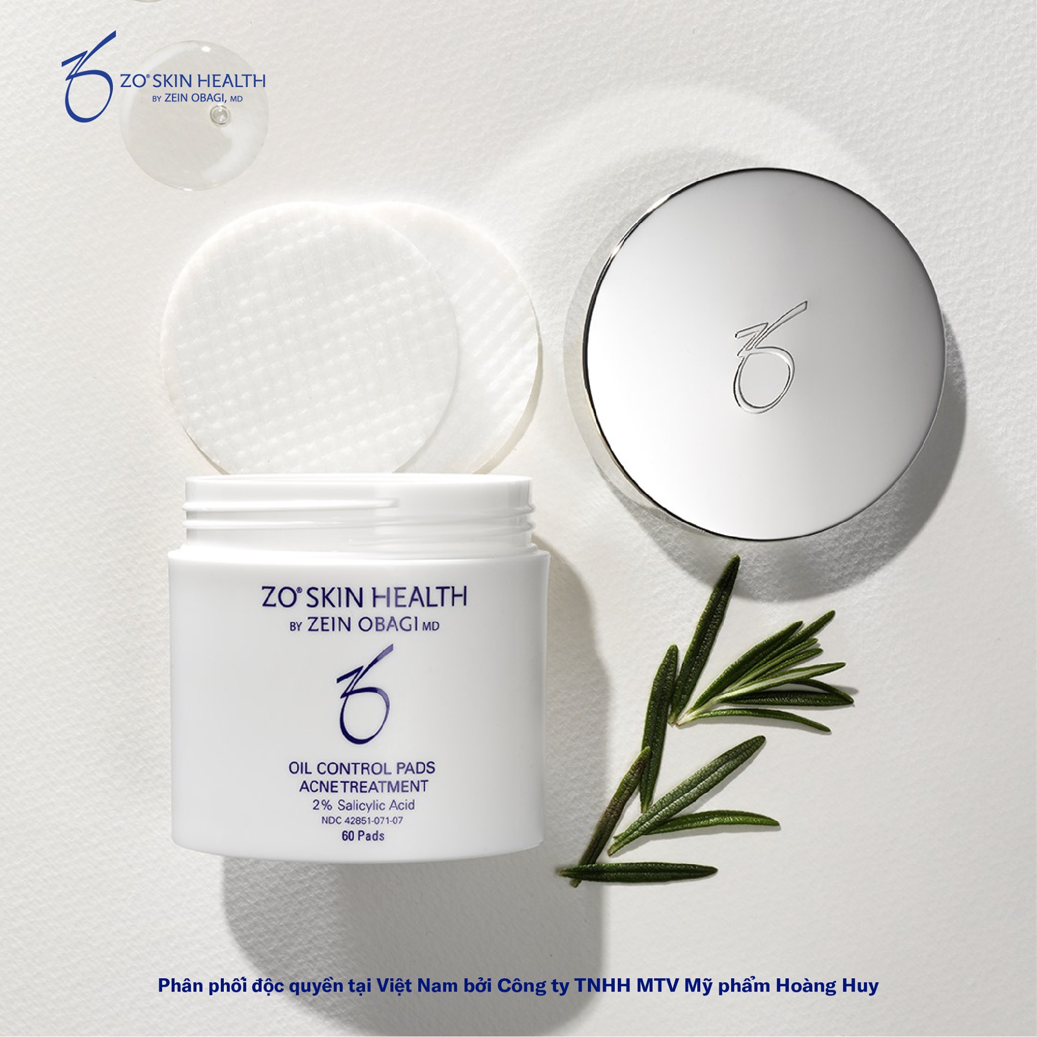 Miếng đệm ẩm kiềm dầu, trị mụn Oil Control Pads Acne Treatment 2% Salicylic Acid - 60 miếng