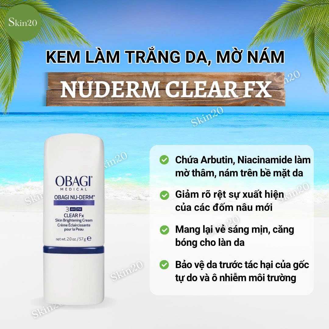 Kem làm trắng da, chống lão hóa Obagi Nu-Derm Clear Fx (số 3) - 57g
