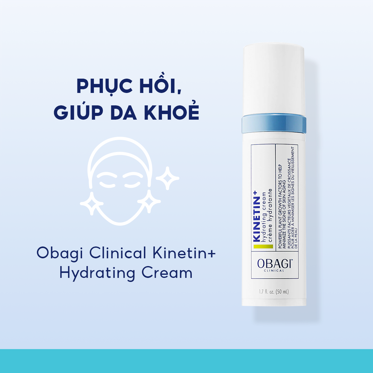 Kem dưỡng phục hồi làm dịu da Obagi Kinetin Hydrating Cream - 50ml