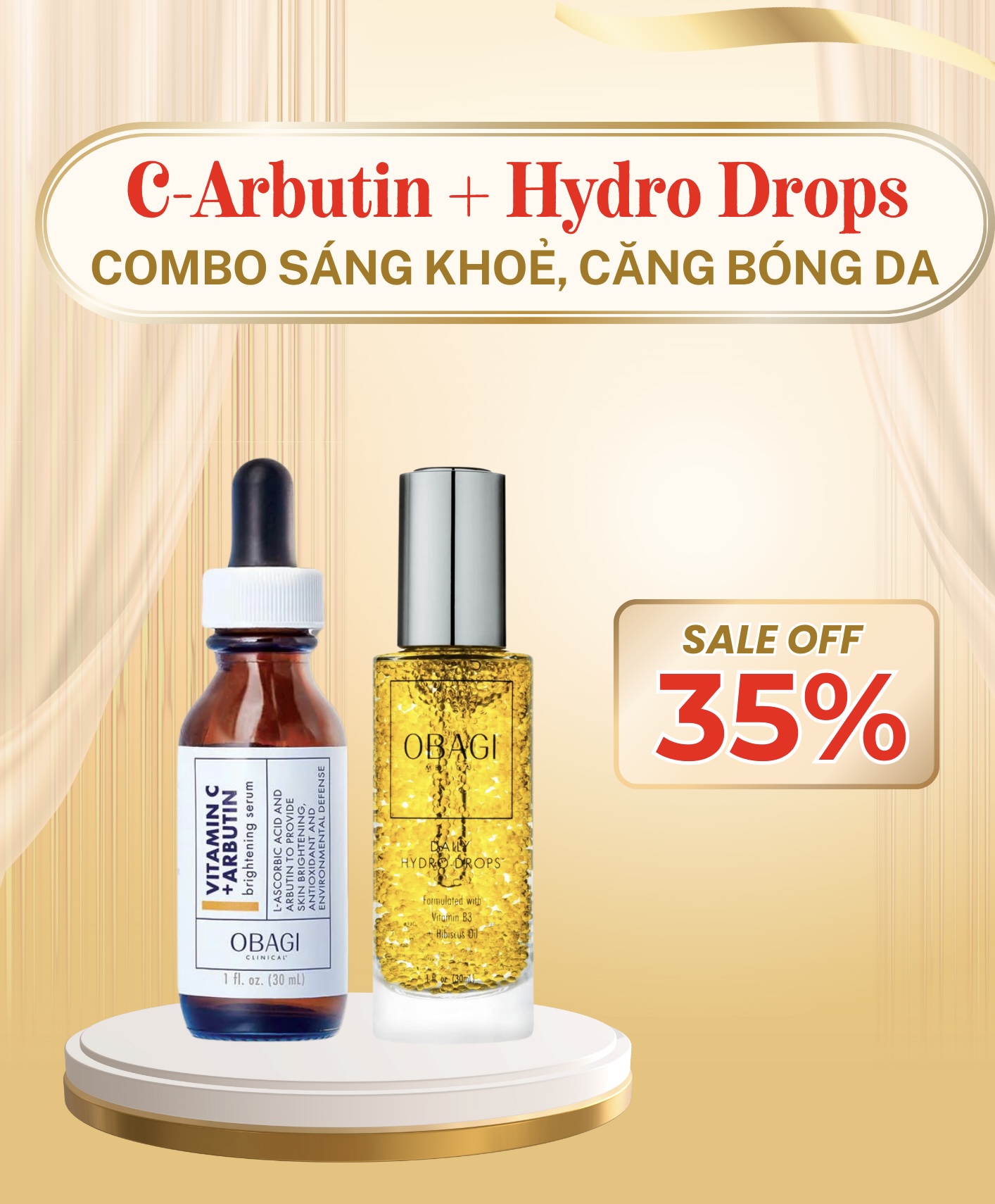 Combo sáng mịn, căng bóng da Obagi