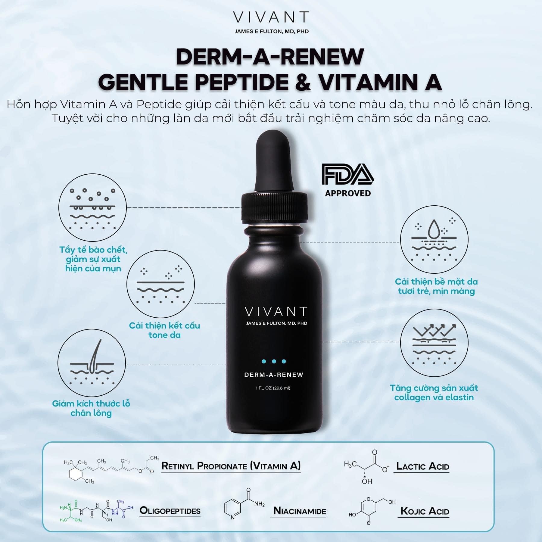 Serum trẻ hoá da Vivant Skincare Derm-A Renew - 30ml