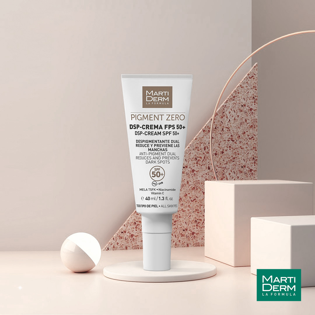 Kem dưỡng ban ngày chống nắng làm sáng da, mờ sắc tố, duy trì sau Hydroquinone Martiderm Pigment Zero DSP Cream SPF50 - 40ml