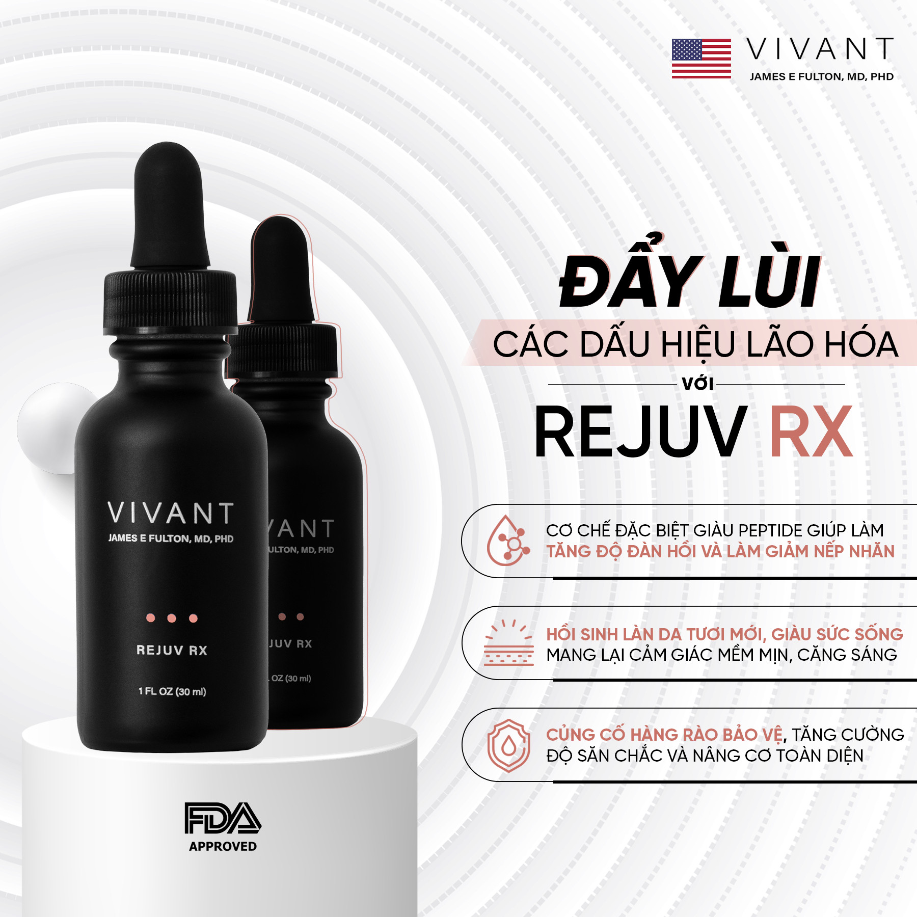 Serum phục hồi, chống lão hóa Vivant Skincare Rejuv Rx - 30ml
