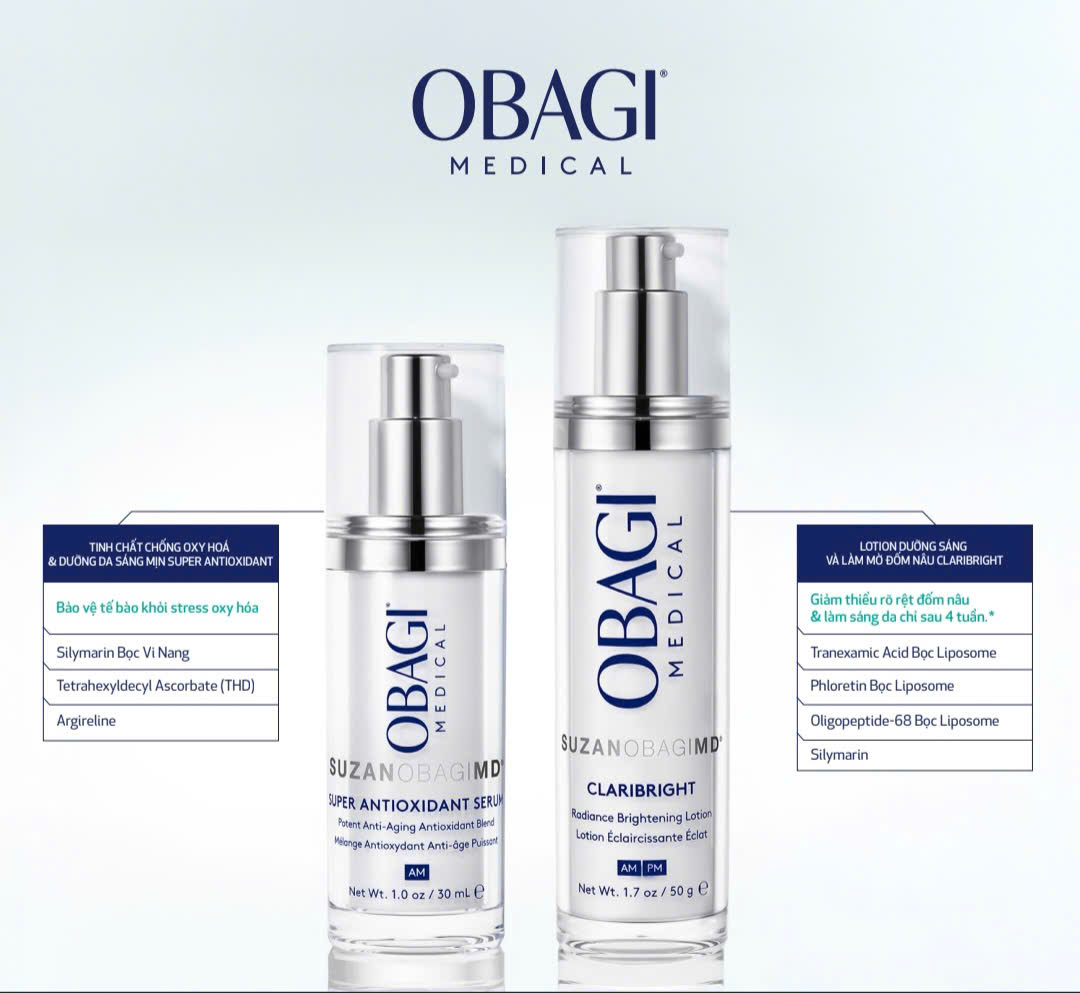 Lotion dưỡng sáng da mờ thâm nám Suzan ObagiMD Claribright - 50ml