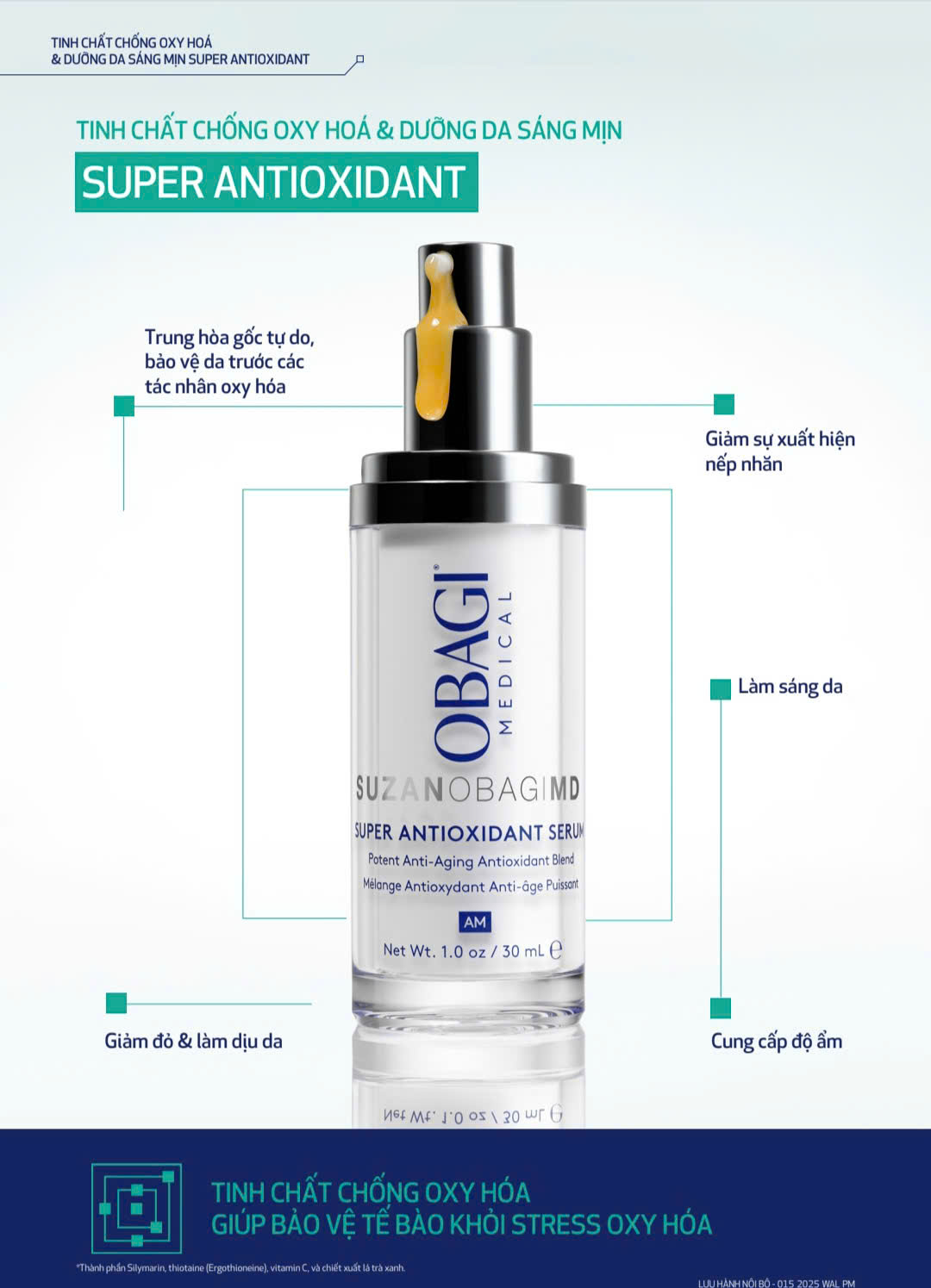 Tinh chất bảo vệ và dưỡng sáng da Obagi Super Antioxidant Serum - 30ml