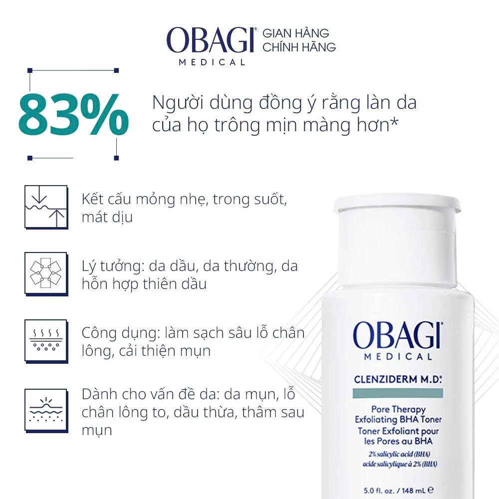 Dung dịch tẩy da chết Obagi Pore Therapy (BHA) - 148ml