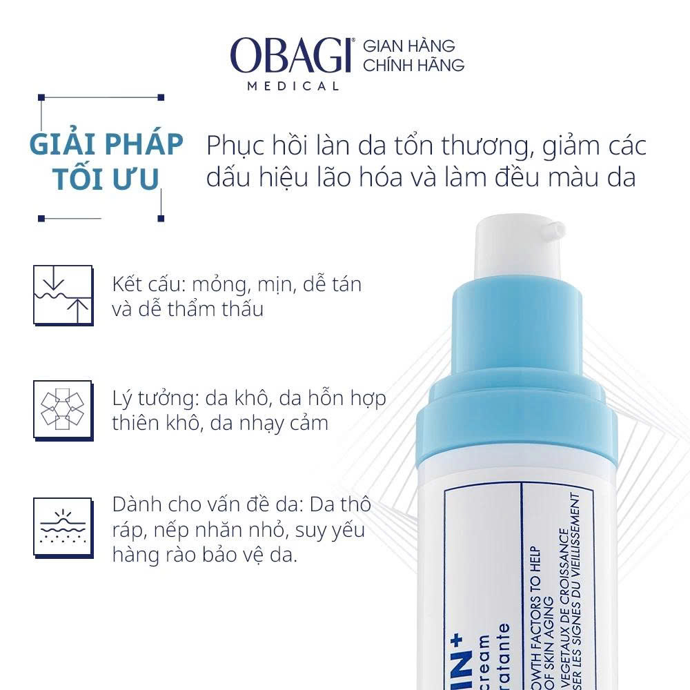 Kem dưỡng phục hồi làm dịu da Obagi Kinetin Hydrating Cream - 50ml