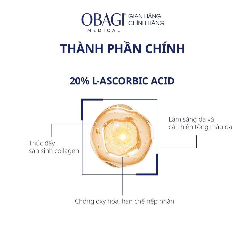 Serum chống oxy hóa, làm sáng đều màu da Obagi Professional C Serum 20% - 30ml