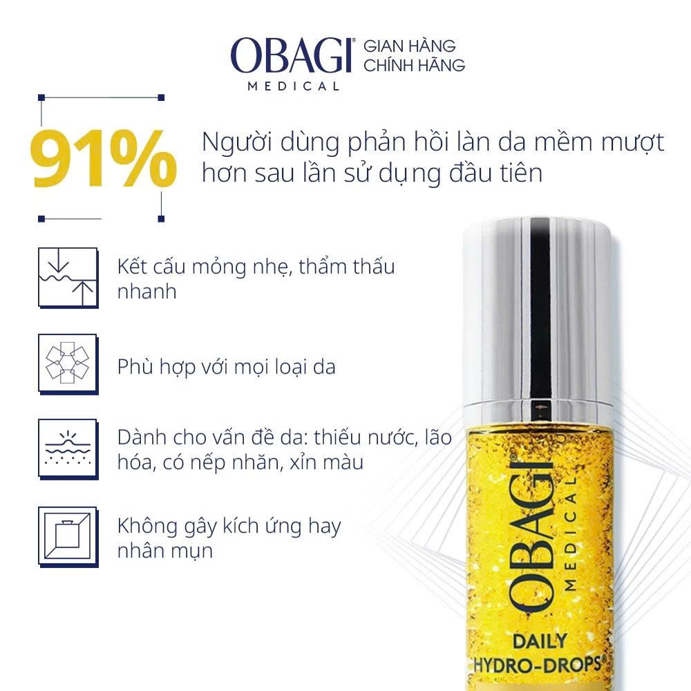Tinh chất cấp nước phục hồi da Obagi Daily Hydro Drops
