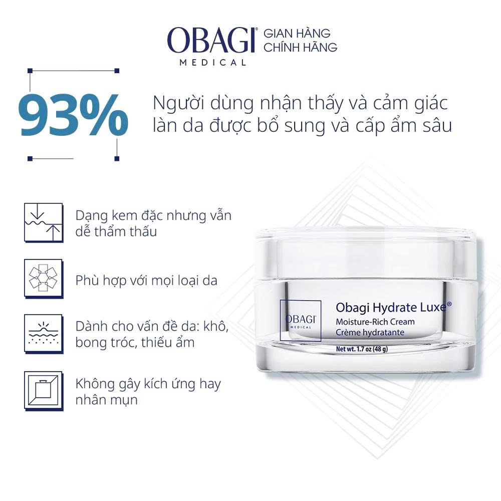 Kem dưỡng ẩm Obagi Hydrate Luxe - 48g