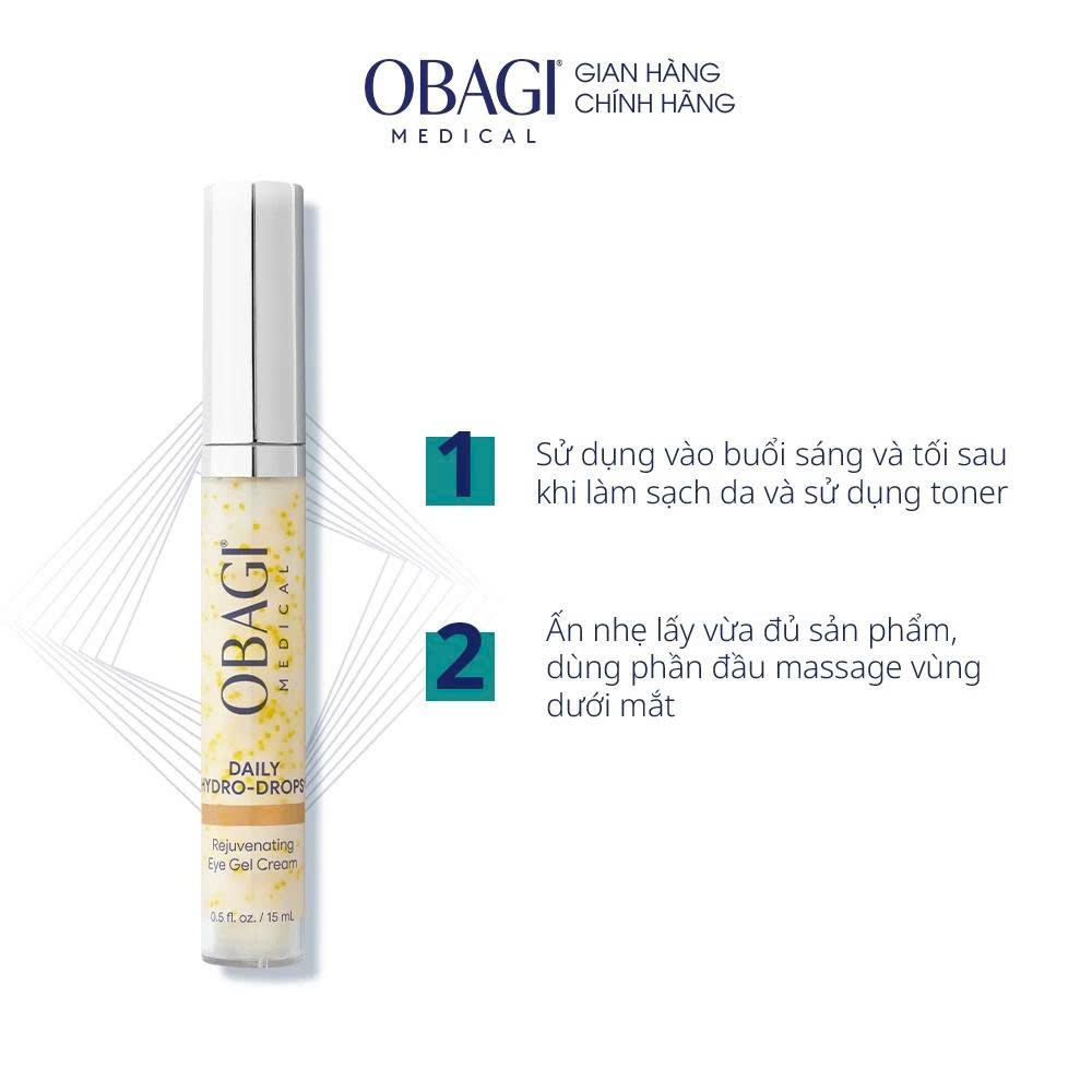 Kem dưỡng giảm nhăn và sáng da vùng mắt Hydro Drops Rejuvenating Eye Gel Cream - 15ml