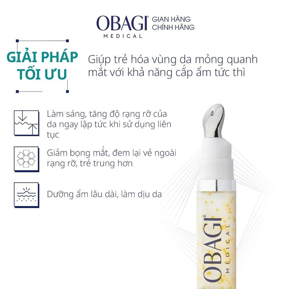 Kem dưỡng giảm nhăn và sáng da vùng mắt Hydro Drops Rejuvenating Eye Gel Cream - 15ml
