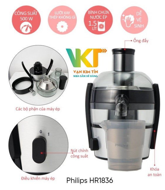 Máy ép trái cây Philips HR1836