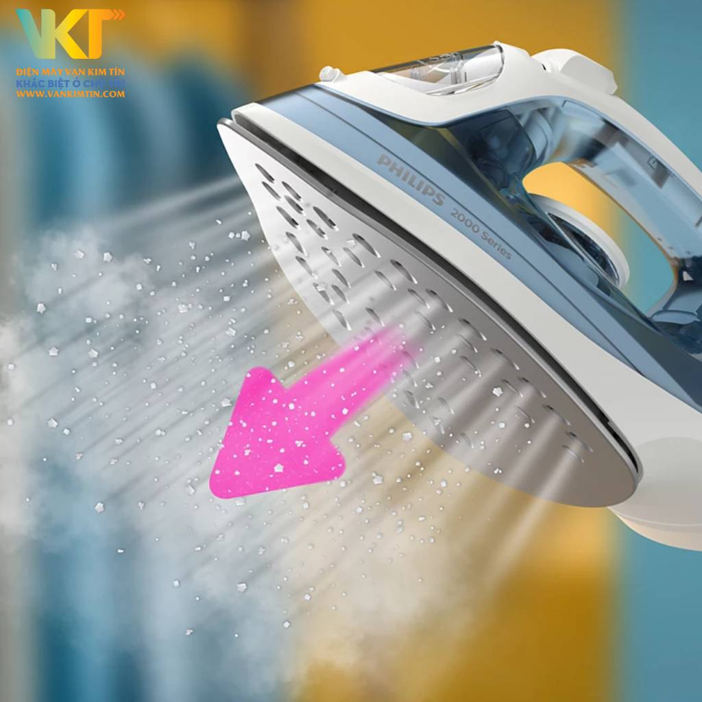 Bàn ủi hơi nước Philips DST2010/20 - Làm phẳng quần áo nhanh hơn nhờ công suất mạnh mẽ 2000W 