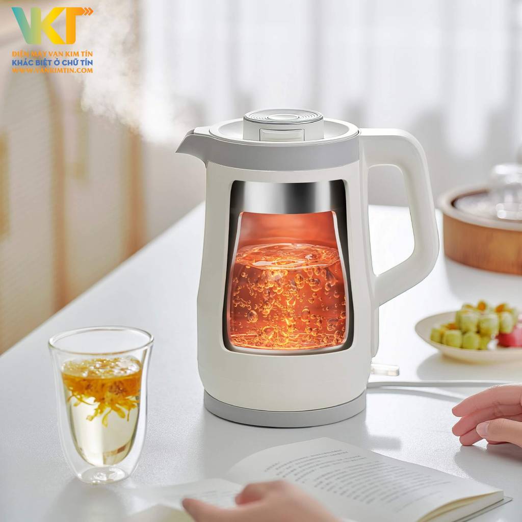 Bình đun siêu tốc Toshiba KT-15DRTVN(W) - Đun sôi nhanh hơn với công suất mạnh mẽ, ổn định