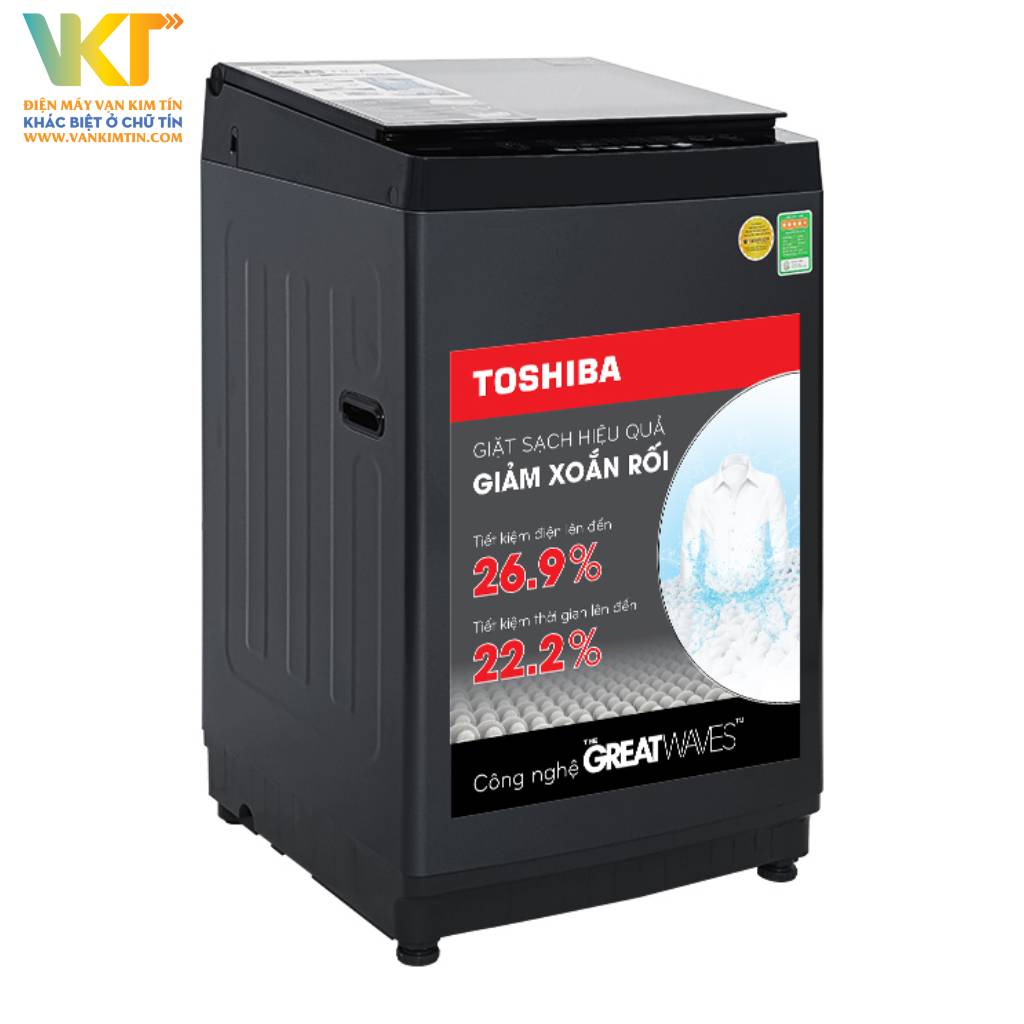Máy giặt Toshiba 9 kg AW-M1000FV(MK) - Tự động điều chỉnh lượng nước giặt