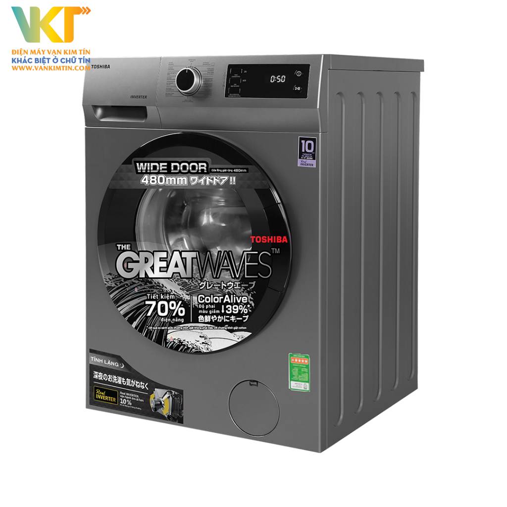 Máy giặt Toshiba Inverter 8.5 kg TW-BK95S3V(SK) - Diệt khuẩn toàn phần với chế độ nước nóng