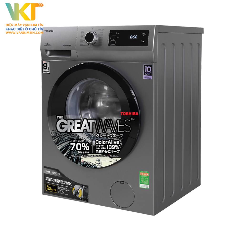Máy giặt Toshiba Inverter 9.5 kg TW-BK105S3V (SK) - Thiết kế tối giản, phong cách hiện đại