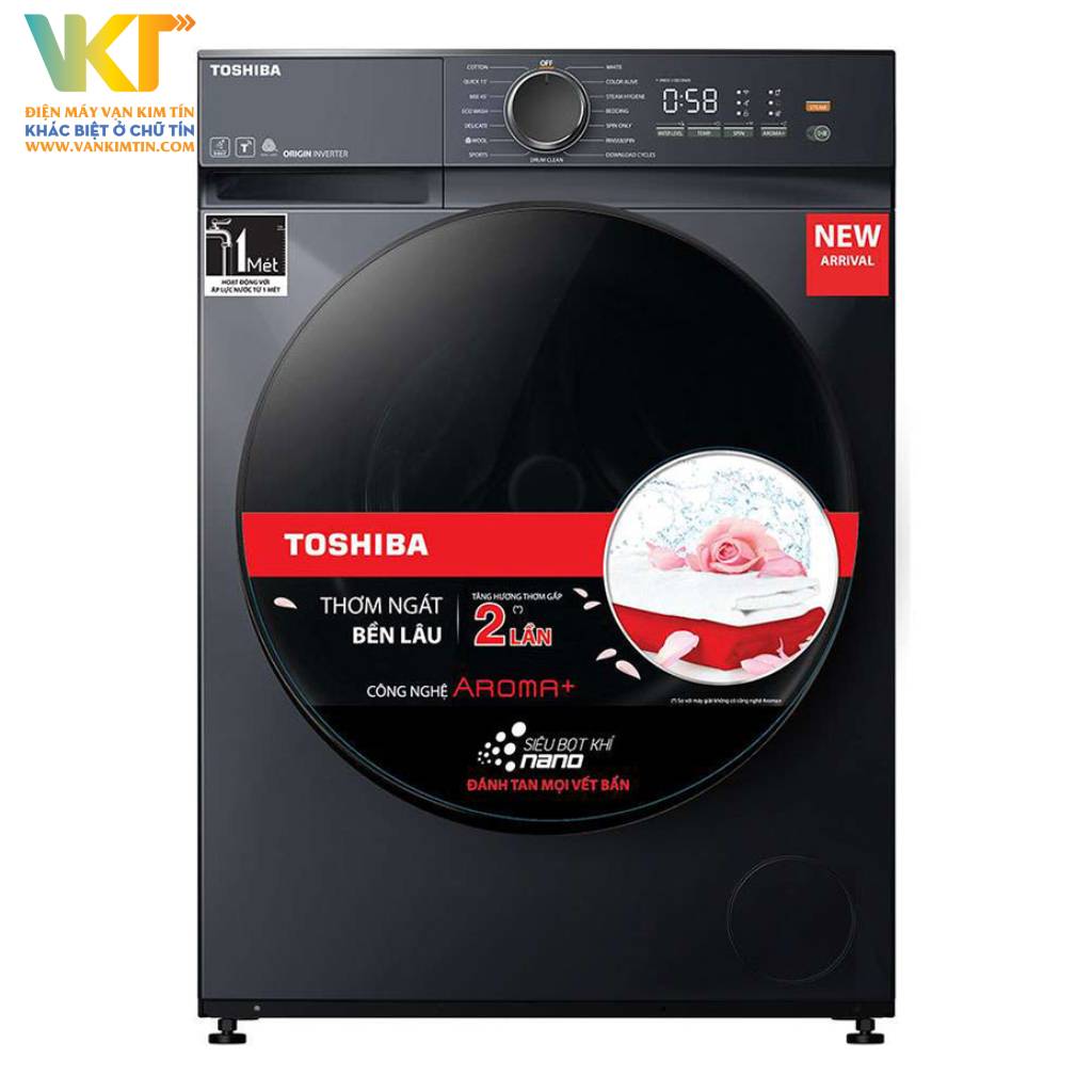 Máy giặt Toshiba Inverter 9.5 kg TW-T21BU105UWV(MG) - Thiết kế tối giản, bảng điều khiển dễ sử dụng