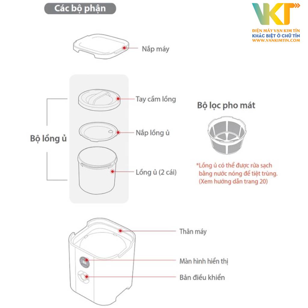 Máy làm sữa chua Kuvings 2.0 lít KGC-712CB - Thông số kỹ thuật