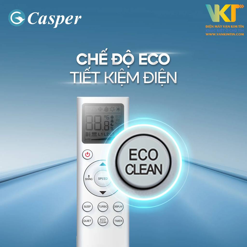 Máy lạnh Casper 1.5 HP SC-12FB36A - Chế độ ECO giúp tiết kiệm điện năng, giảm chi phí hiệu quả