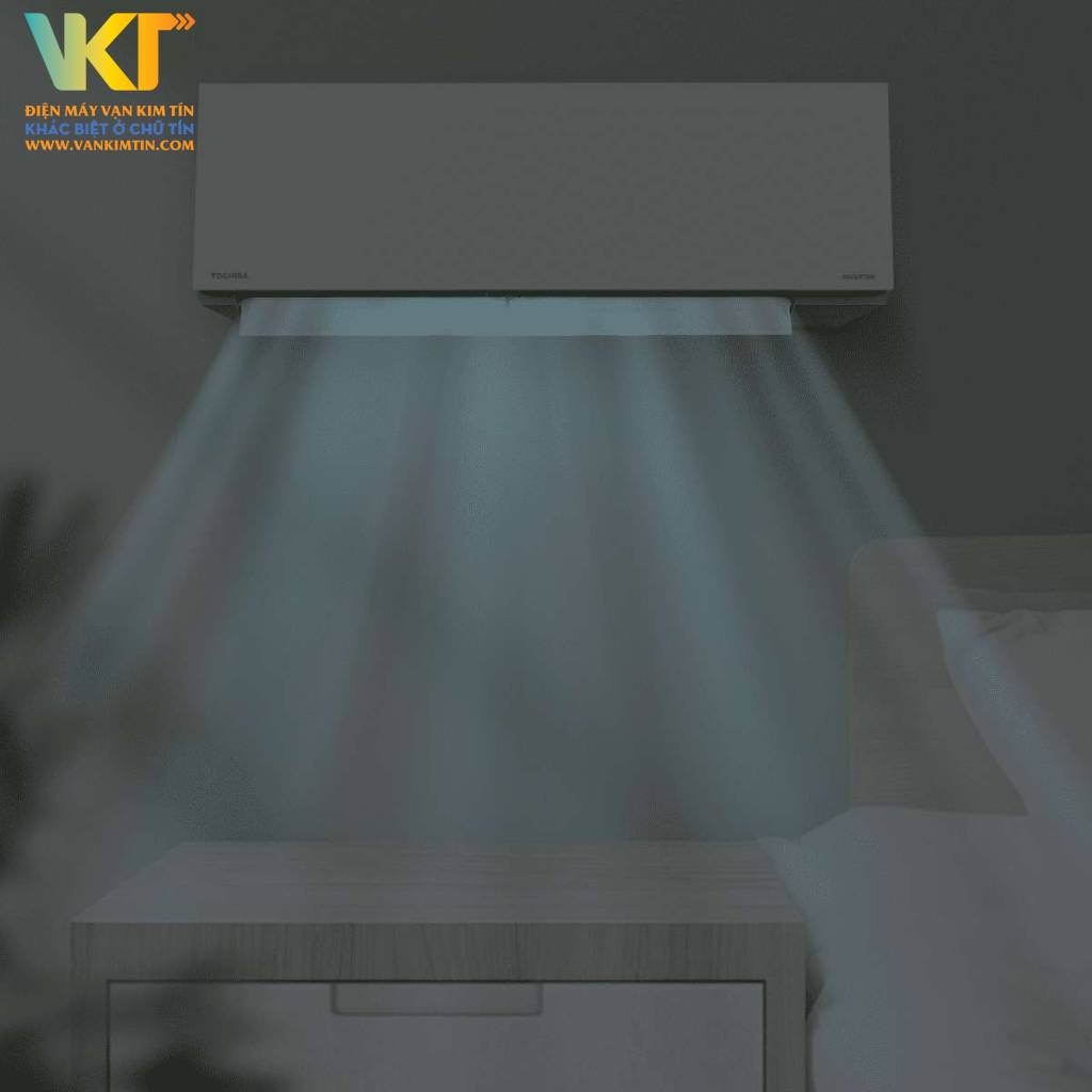 Máy lạnh Toshiba Inverter cao cấp 2.5 HP RAS-H24E2KCVG-V - Hoạt động êm ái, cho giấc ngủ sâu, phù hợp cả ban đêm