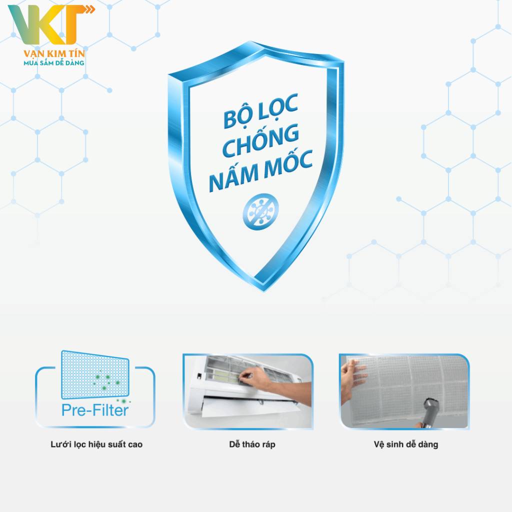 Máy lạnh Toshiba Inverter 2 HP RAS-H18S4KCV2G-V - Bộ lọc chống nấm mốc tiện lợi