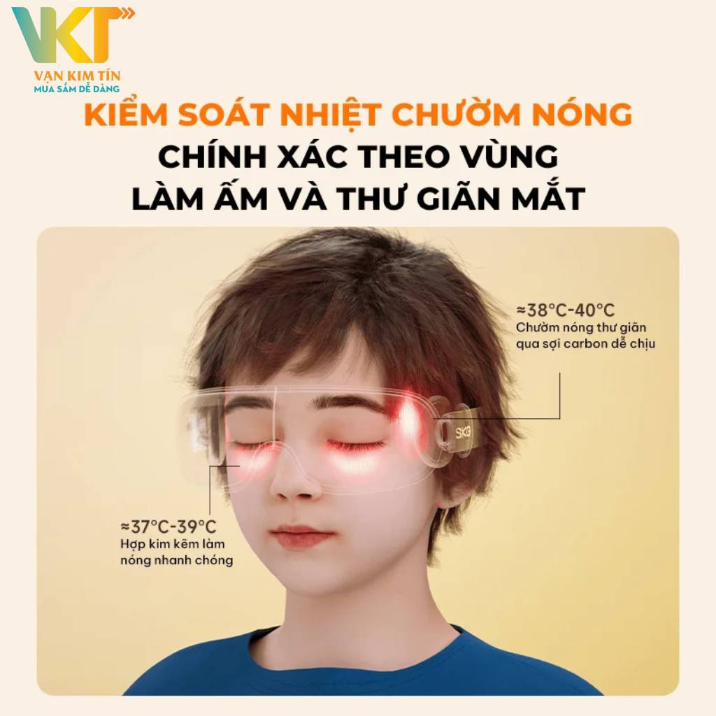 Máy massage mắt SKG E7-1 - Cải thiện lưu thông máu nhờ massage chườm nóng