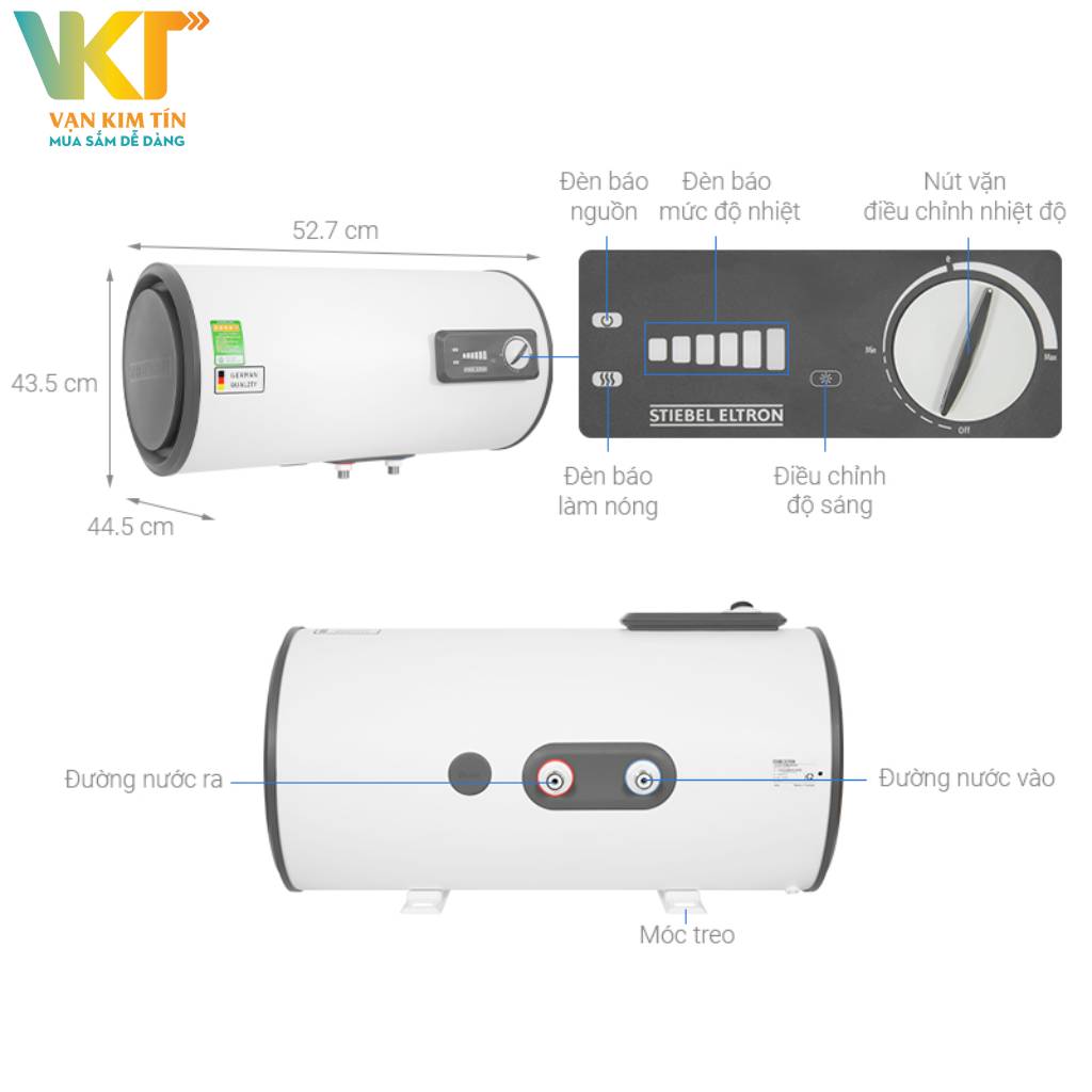 Máy nước nóng gián tiếp Stiebel Eltron 30 lít ESH 30 H Plus T - Thông số kỹ thuật