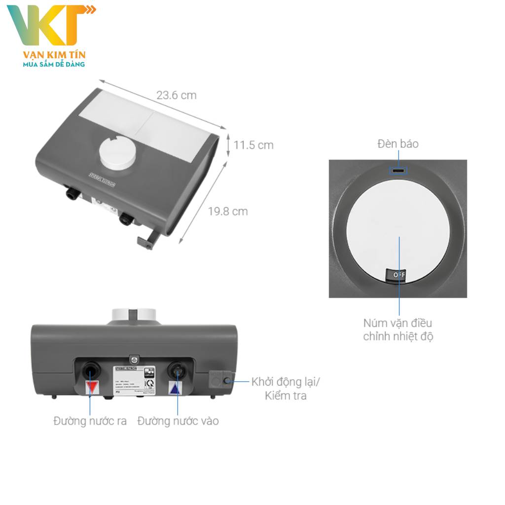 Máy nước nóng trực tiếp đa điểm (Multi Point) Stiebel Eltron 6000W DDH 6 EC - Thông số kỹ thuật