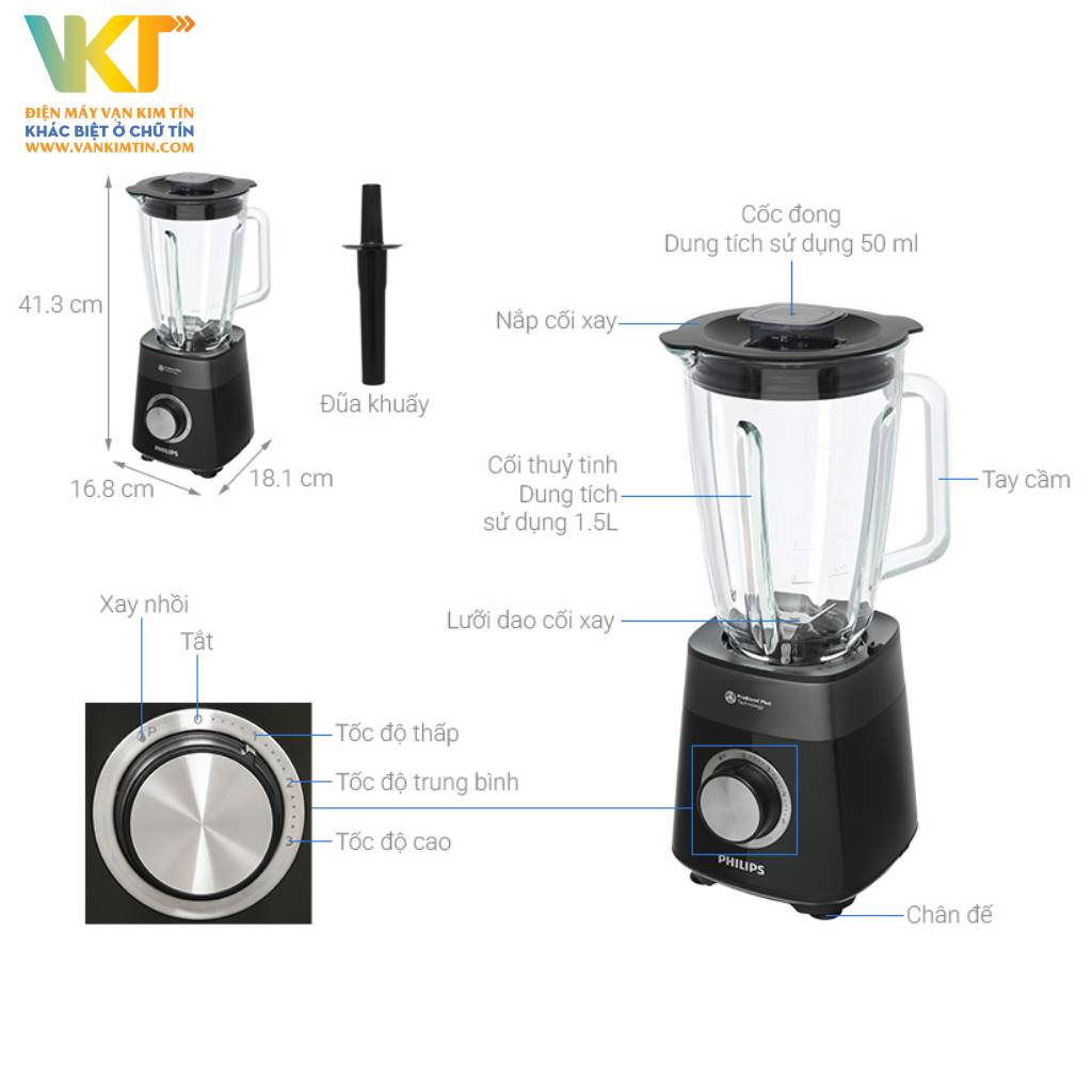 Máy xay sinh tố Philips HR3030/00 - Thông số kỹ thuật