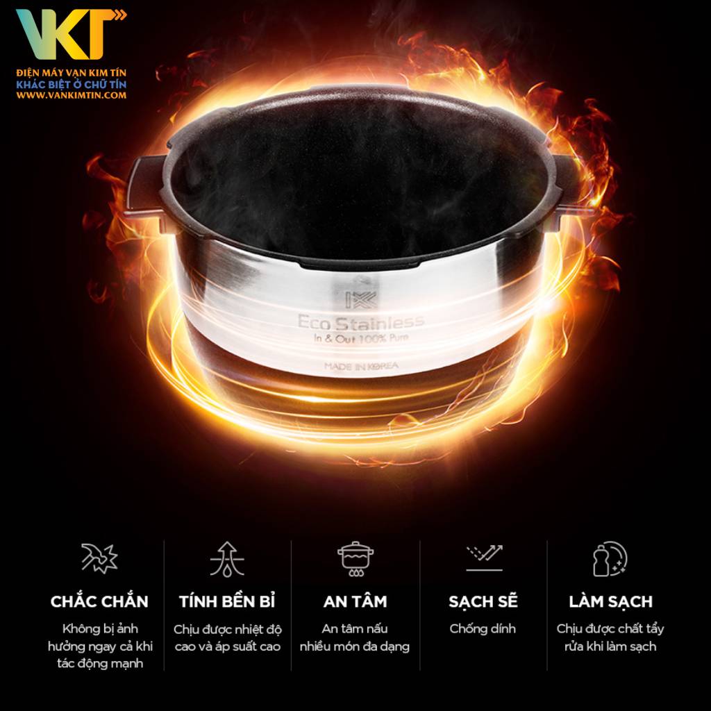 Nồi cơm điện tử cao tần áp suất Cuckoo 0.5 lít CRP-EHS0309F/WHGOVNCV - Công nghệ siêu áp suất cho cơm luôn thơm dẻo