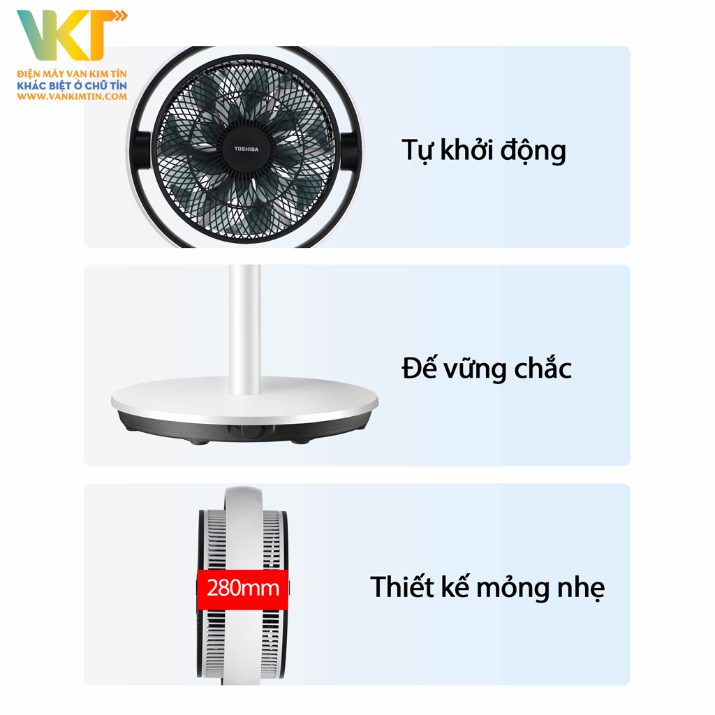 Quạt tuần hoàn Toshiba F-DSC80XVN(W) - Tối giản trong thiết kế, tạo sự phù hợp với nhiều không gian