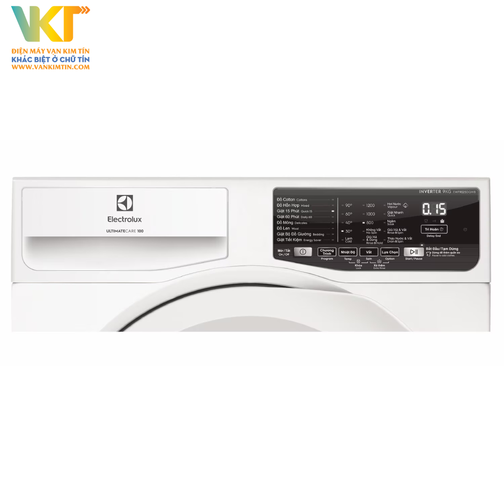 Máy giặt Electrolux UltimateCare 100 Inverter 9 kg EWF9025DQWB