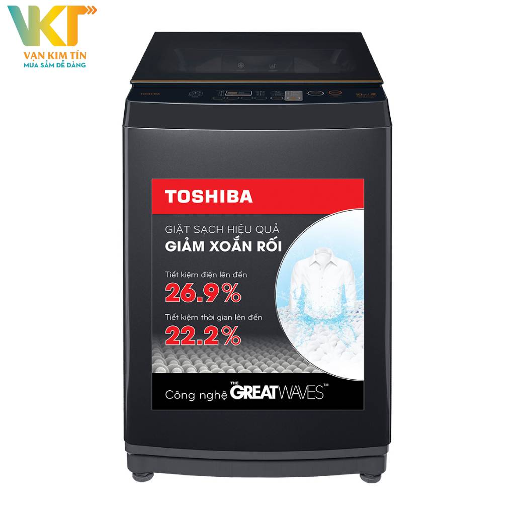 Máy giặt Toshiba Inverter 10 kg AW-DM1100PV(KK) - Khối lượng giặt 10 kg, phù hợp cho các gia đinh từ 5 - 7 người