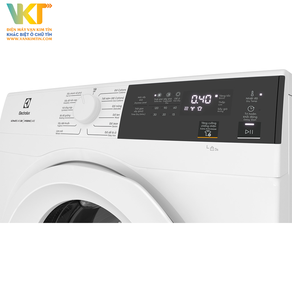 Máy sấy thông hơi Electrolux UltimateCare 8 kg EDV804H3WC