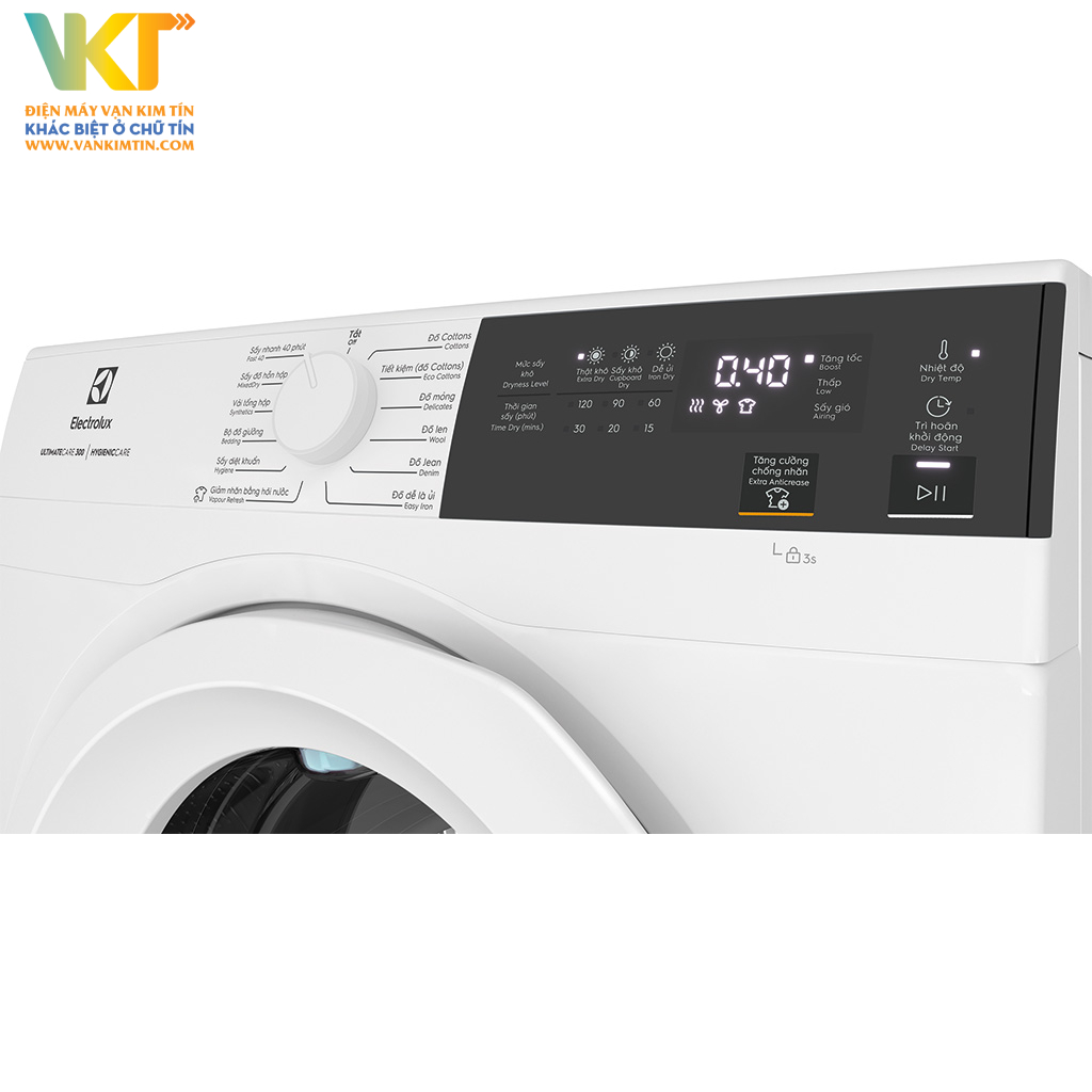 Máy sấy thông hơi Electrolux UltimateCare 9 kg EDS904H3WC