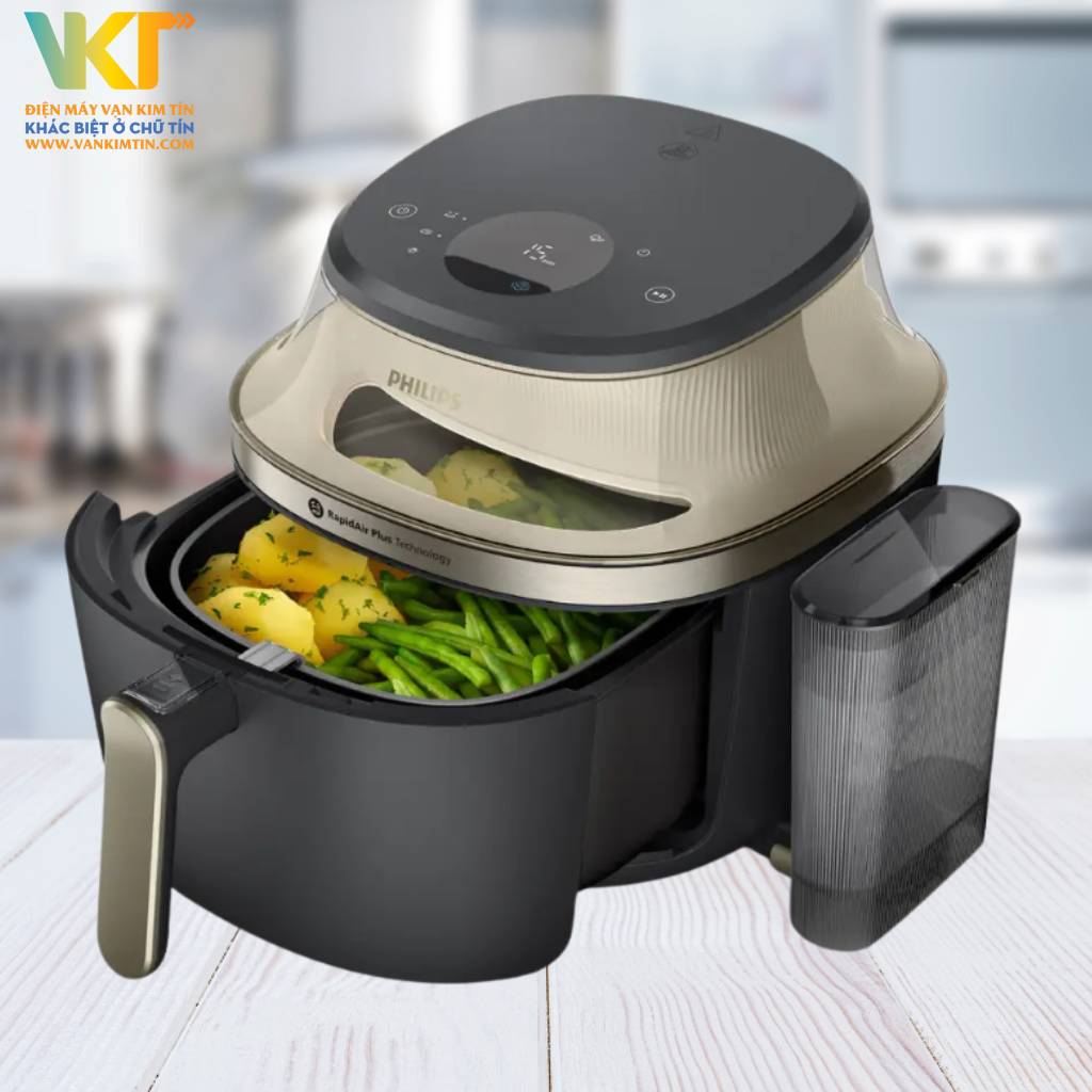 Nồi chiên không dầu hơi nước Philips 7.2 lít NA543/00