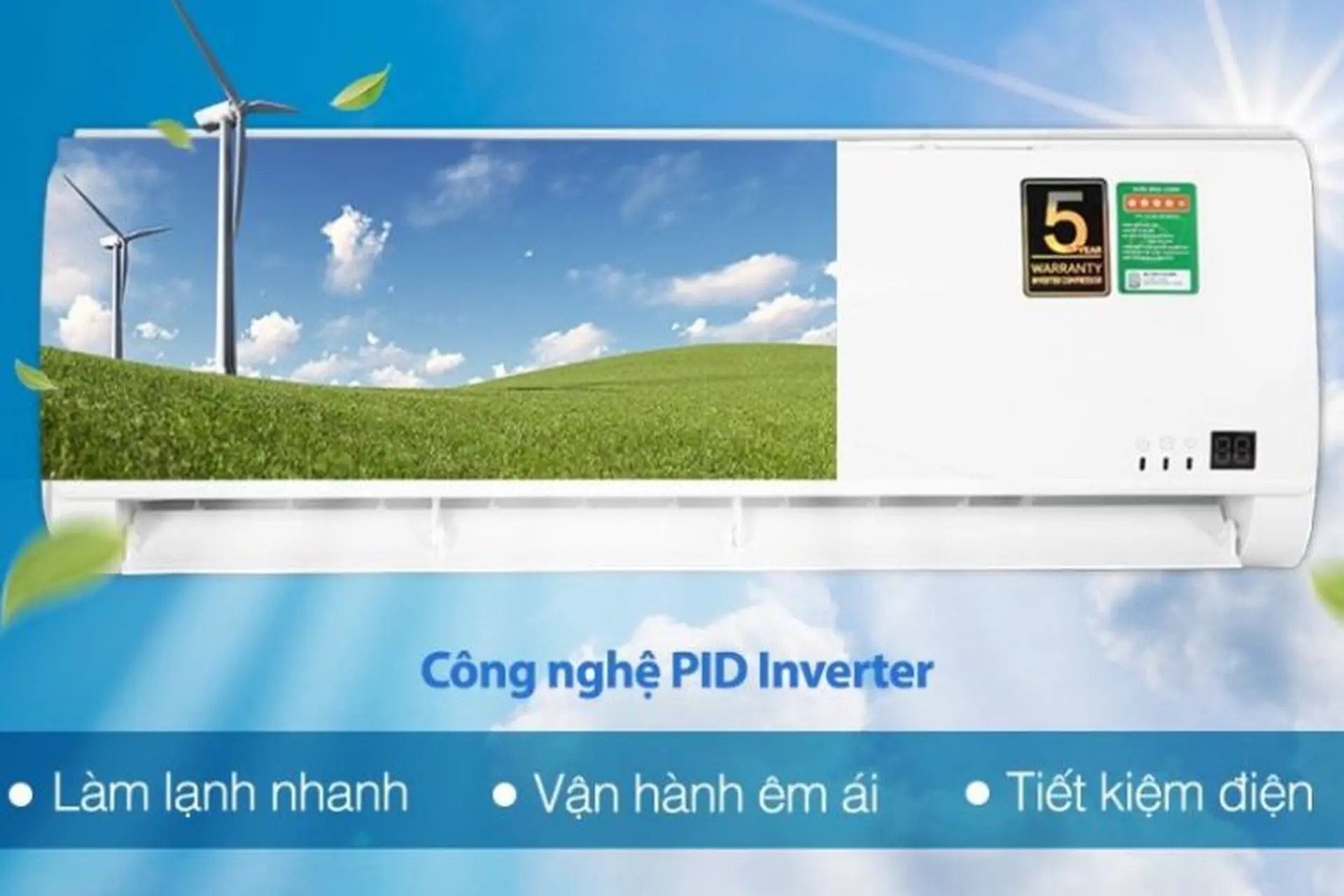 Công nghệ PID Inverter + AI Eco của máy lạnh AQUA
