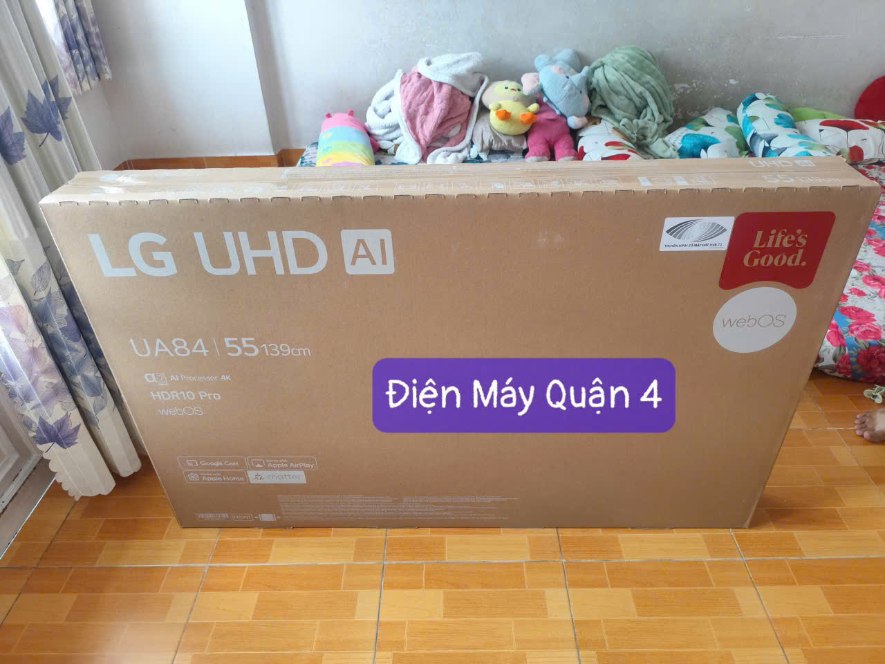 Nhật ký giao hàng hỏa tốc: Lắp đặt Tivi LG 55UA8450PSA cho khách tại Quận 7 chỉ trong 90 phút