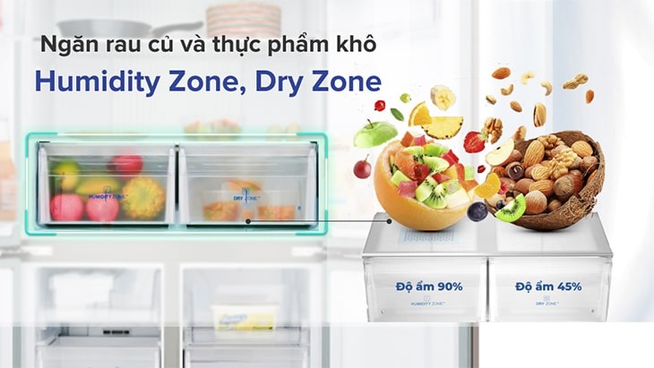 Humidity Zone – Công Nghệ Giữ Ẩm Rau Củ Lý Tưởng Trên Tủ Lạnh AQUA