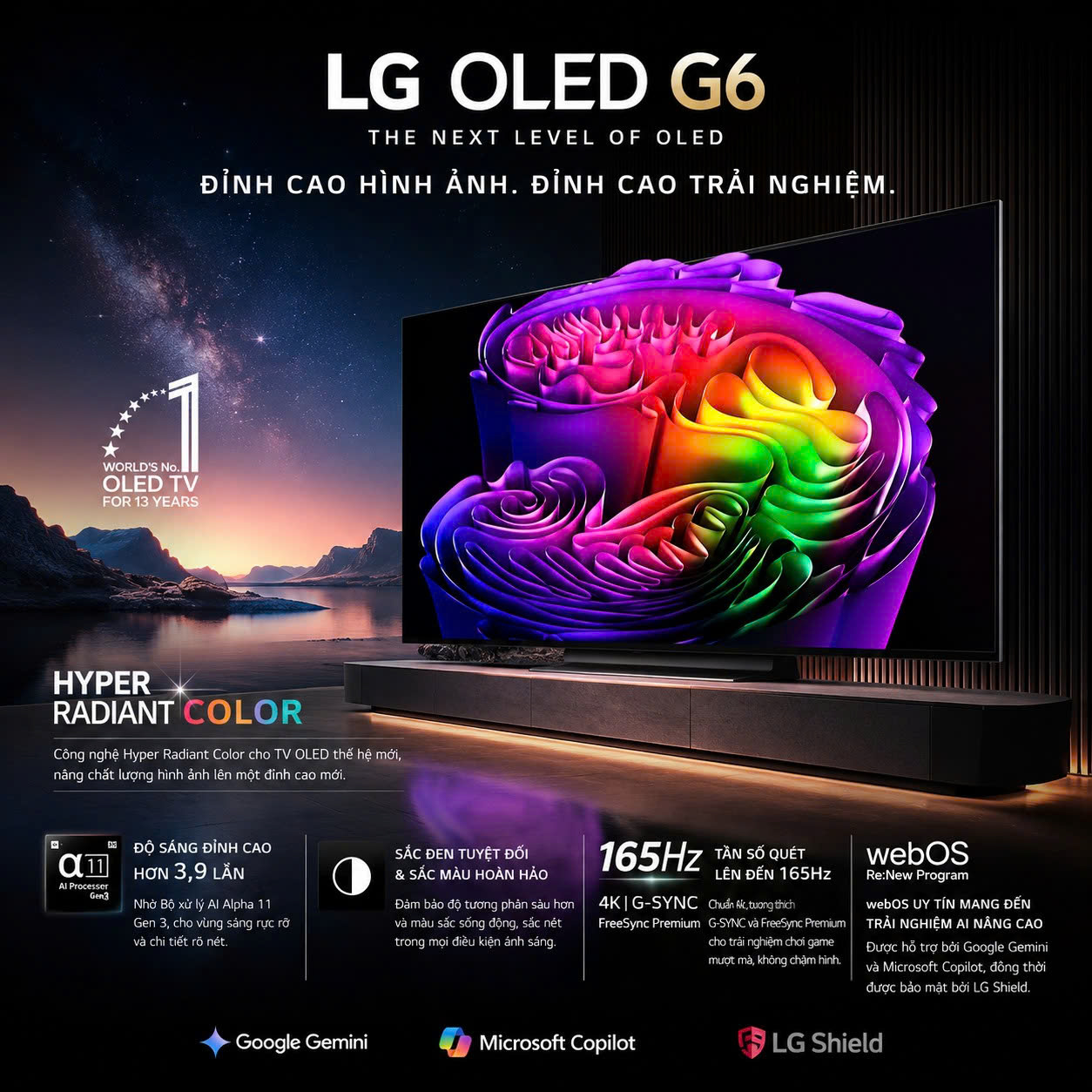 LG OLED G6 2026 Review Hub: OLED evo AI flagship cho gaming 165Hz và điện ảnh tại gia
