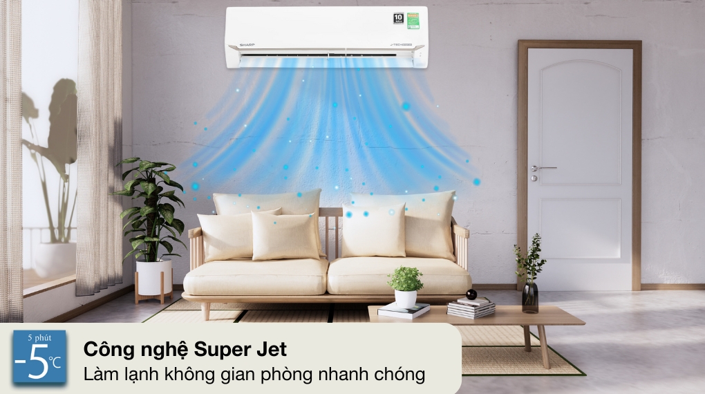 Super Jet – Làm lạnh nhanh đỉnh cao trên máy lạnh Sharp