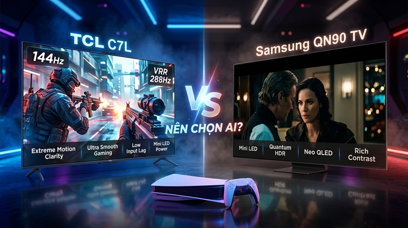 TCL C7L vs Samsung QN90 – Nên chọn Mini LED nào?