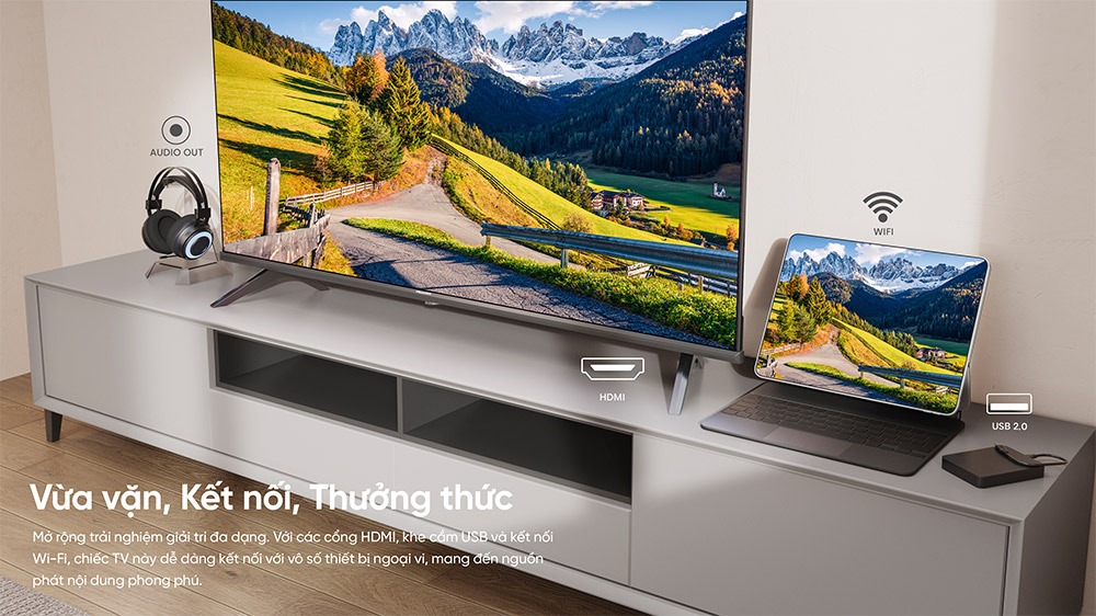 Smart Tivi Hisense Full HD 40 Inch 40A4Q - Đa dạng kết nối